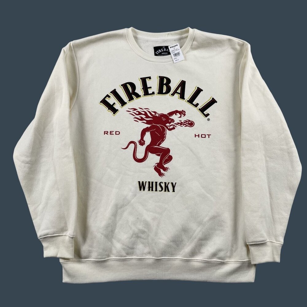 NWT Fireball Whiskey Sweatshirt Mens Small Ripple Junction Pullover
